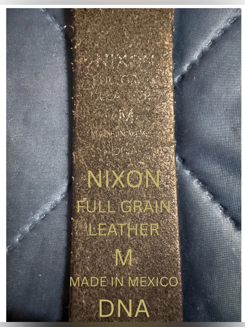 Men’s NIXON Full Grain Leather Black DNA Belt size M